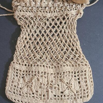 Lot 25: Vintage Dolls, Crocheted Purse, and Doll Clothes