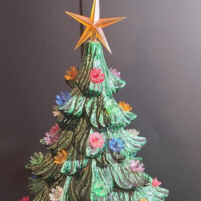 Lot 443: Vintage Ceramic Christmas Tree (13 inches tall)