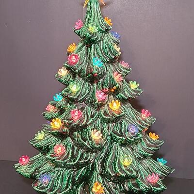 Lot 443: Vintage Ceramic Christmas Tree (13 inches tall)