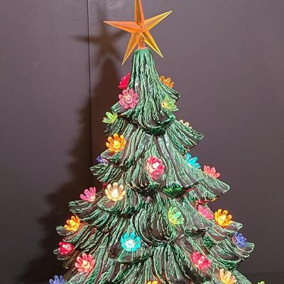 Lot 443: Vintage Ceramic Christmas Tree (13 inches tall)