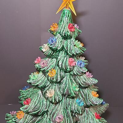 Lot 443: Vintage Ceramic Christmas Tree (13 inches tall)