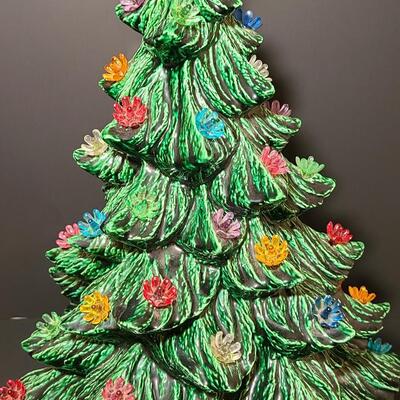 Lot 443: Vintage Ceramic Christmas Tree (13 inches tall)