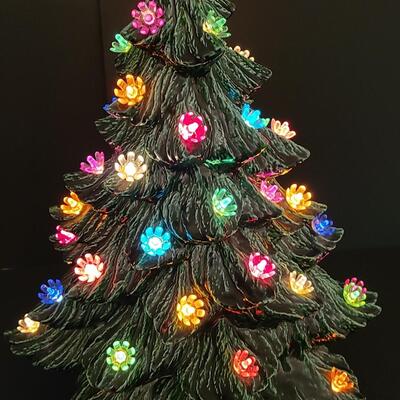 Lot 443: Vintage Ceramic Christmas Tree (13 inches tall)