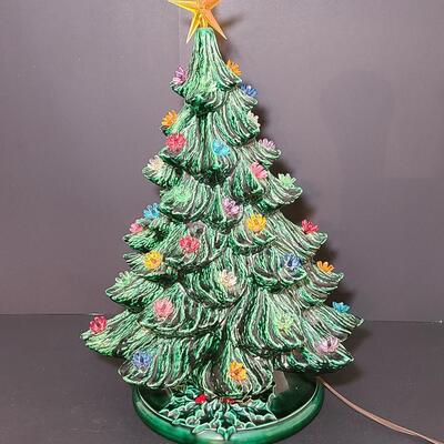 Lot 443: Vintage Ceramic Christmas Tree (13 inches tall)