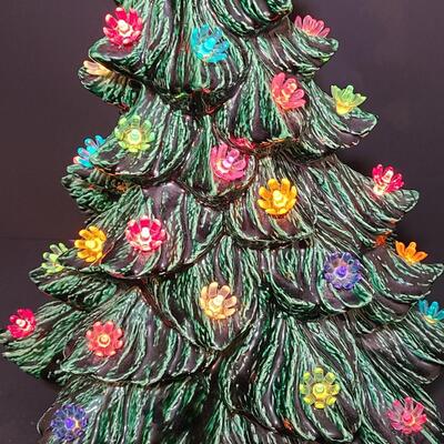 Lot 443: Vintage Ceramic Christmas Tree (13 inches tall)