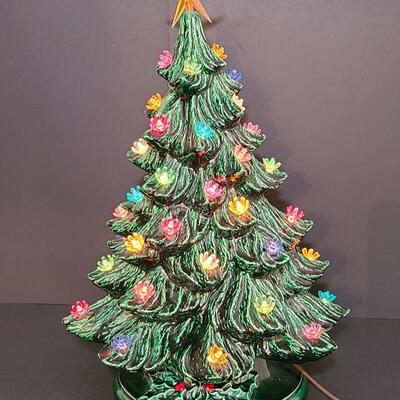 Lot 443: Vintage Ceramic Christmas Tree (13 inches tall)