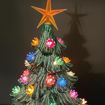 Lot 443: Vintage Ceramic Christmas Tree (13 inches tall)