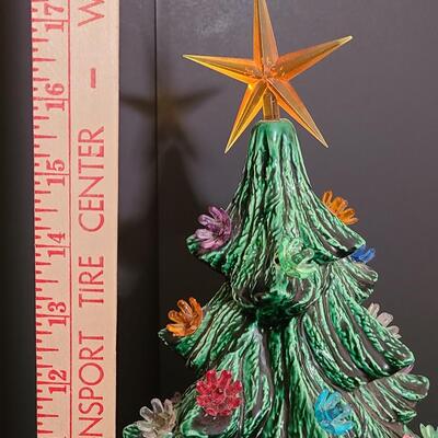 Lot 443: Vintage Ceramic Christmas Tree (13 inches tall)
