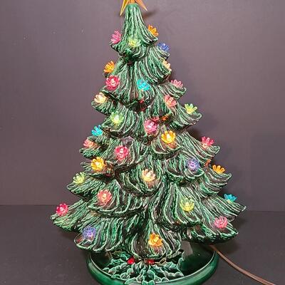 Lot 443: Vintage Ceramic Christmas Tree (13 inches tall)