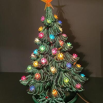 Lot 443: Vintage Ceramic Christmas Tree (13 inches tall)