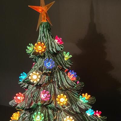 Lot 443: Vintage Ceramic Christmas Tree (13 inches tall)