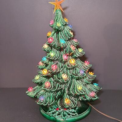 Lot 443: Vintage Ceramic Christmas Tree (13 inches tall)