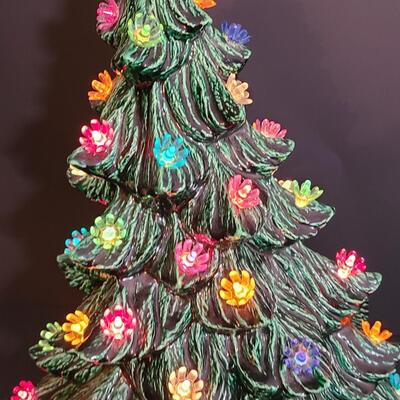 Lot 443: Vintage Ceramic Christmas Tree (13 inches tall)