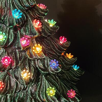 Lot 443: Vintage Ceramic Christmas Tree (13 inches tall)