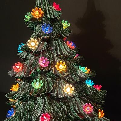 Lot 443: Vintage Ceramic Christmas Tree (13 inches tall)