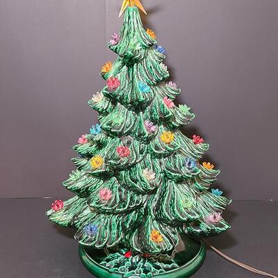 Lot 443: Vintage Ceramic Christmas Tree (13 inches tall)