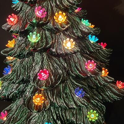 Lot 443: Vintage Ceramic Christmas Tree (13 inches tall)