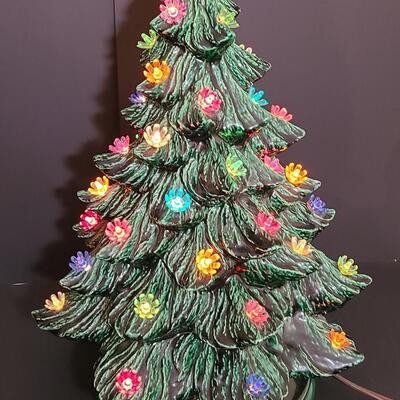 Lot 443: Vintage Ceramic Christmas Tree (13 inches tall)