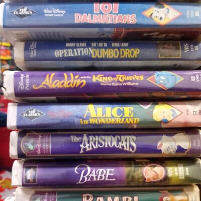 Vintage Disney VHS tapes, 101 Dalmatians thru James & the Giant Peach