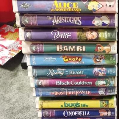 Vintage Disney VHS tapes, 101 Dalmatians thru James & the Giant Peach