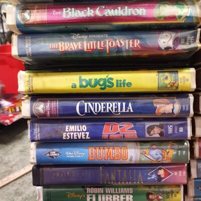 Vintage Disney VHS tapes, 101 Dalmatians thru James & the Giant Peach