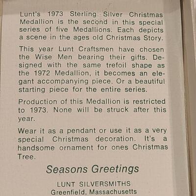 Lot J3: New Vintage Lunt Sterling Silver Ornaments (42 grams)