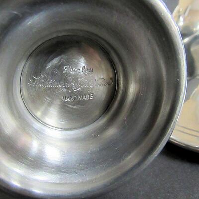 Nice Quality Pewter Coffee Pot, Tea Pot, Sugar and Creamer, Shirley, Williamsburg, Virginia