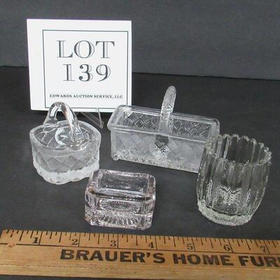 Lot of Salt Dips and Toothpick Holder