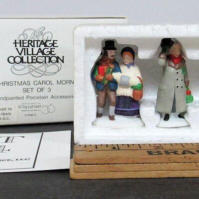Older Dept 56 Heritage Village Christmas Carol Morning Figures