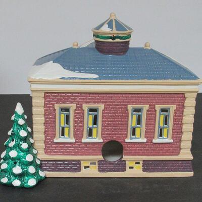 Older Dept 56 Snow Village Public Library
