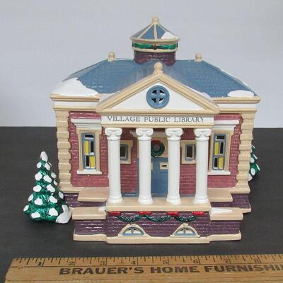Older Dept 56 Snow Village Public Library