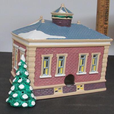 Older Dept 56 Snow Village Public Library