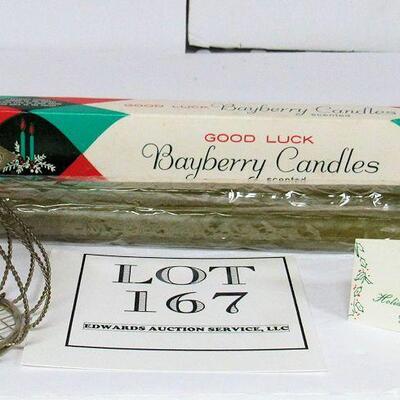 Vintage Hershey's Kiss Brass Ornament, Bayberry Candles in Box