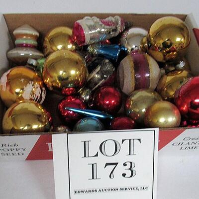 Lot of Vintage Glass Christmas Ornaments