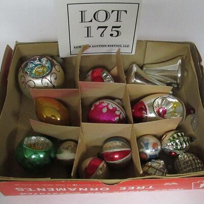 Box of Vintage Christmas Ornaments