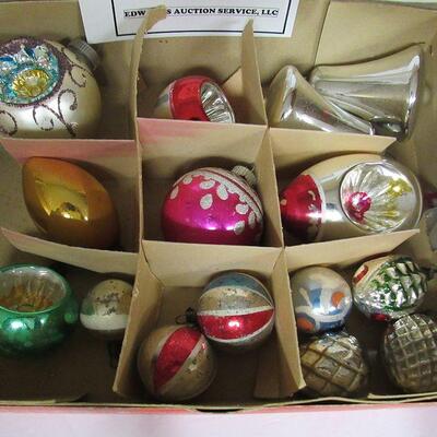 Box of Vintage Christmas Ornaments