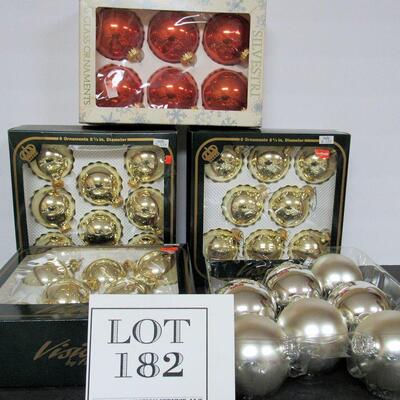 5 Boxes Contemporary Glass Christmas Ornaments