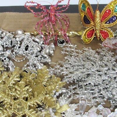 Large Lot of Plastic Christmas Ornaments, Some Older Some Newer