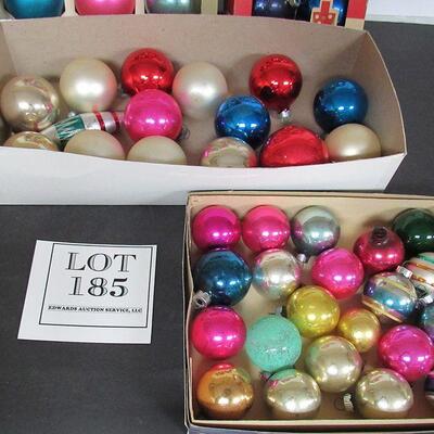 4 Boxes of Vintage Glass Christmas Ornaments