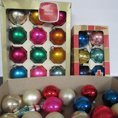 4 Boxes of Vintage Glass Christmas Ornaments