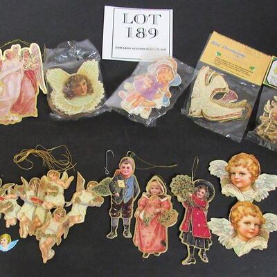 Lot of Older Cardboard Christmas Ornaments