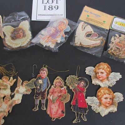 Lot of Older Cardboard Christmas Ornaments