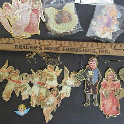 Lot of Older Cardboard Christmas Ornaments