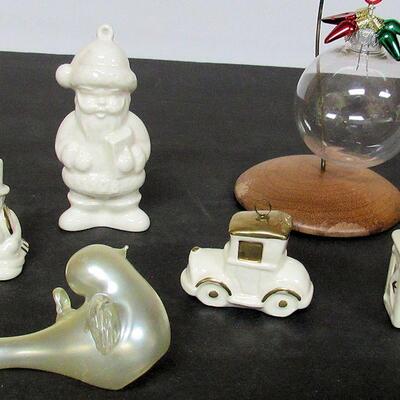 Lot of Christmas Ornaments, Goebel and Glass