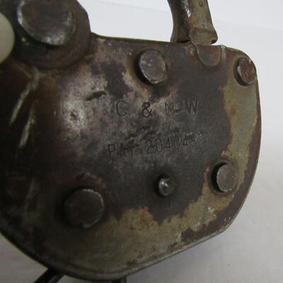 Vintage Chicago Northwestern Railroad Adlake Lock, No Key