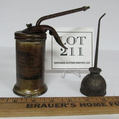 2 Small Vintage Oil Cans, Eaglet and ??