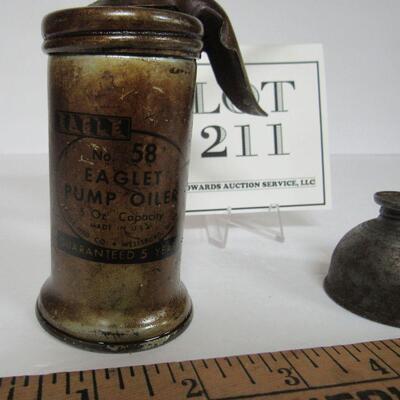 2 Small Vintage Oil Cans, Eaglet and ??