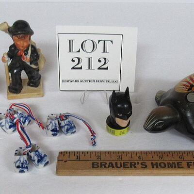 Misc Figurine Lot, Mexico Turtle, Dutch Shoes, More