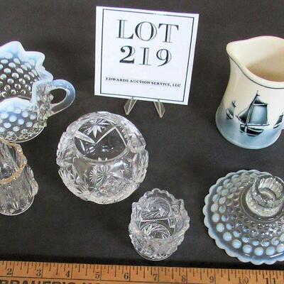 Lot of Vintage Glassware and Czechoslovakian Creamer