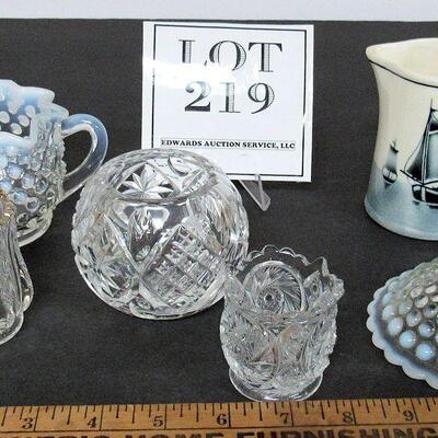 Lot of Vintage Glassware and Czechoslovakian Creamer